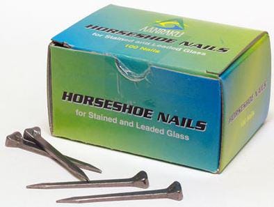 Horseshoe nails, 2" long, box of 100