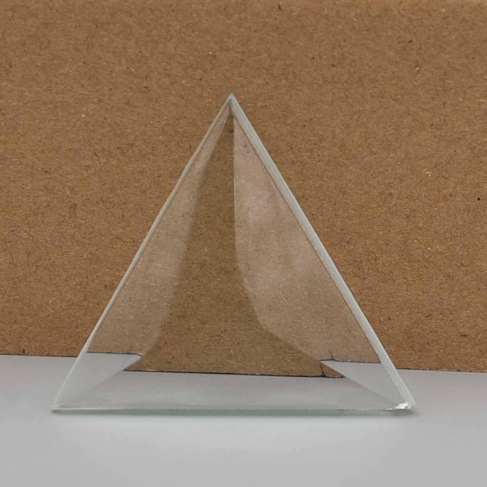 Triangle Beveled Glass, 1 piece clear glass bevel 2" 3" or 4"