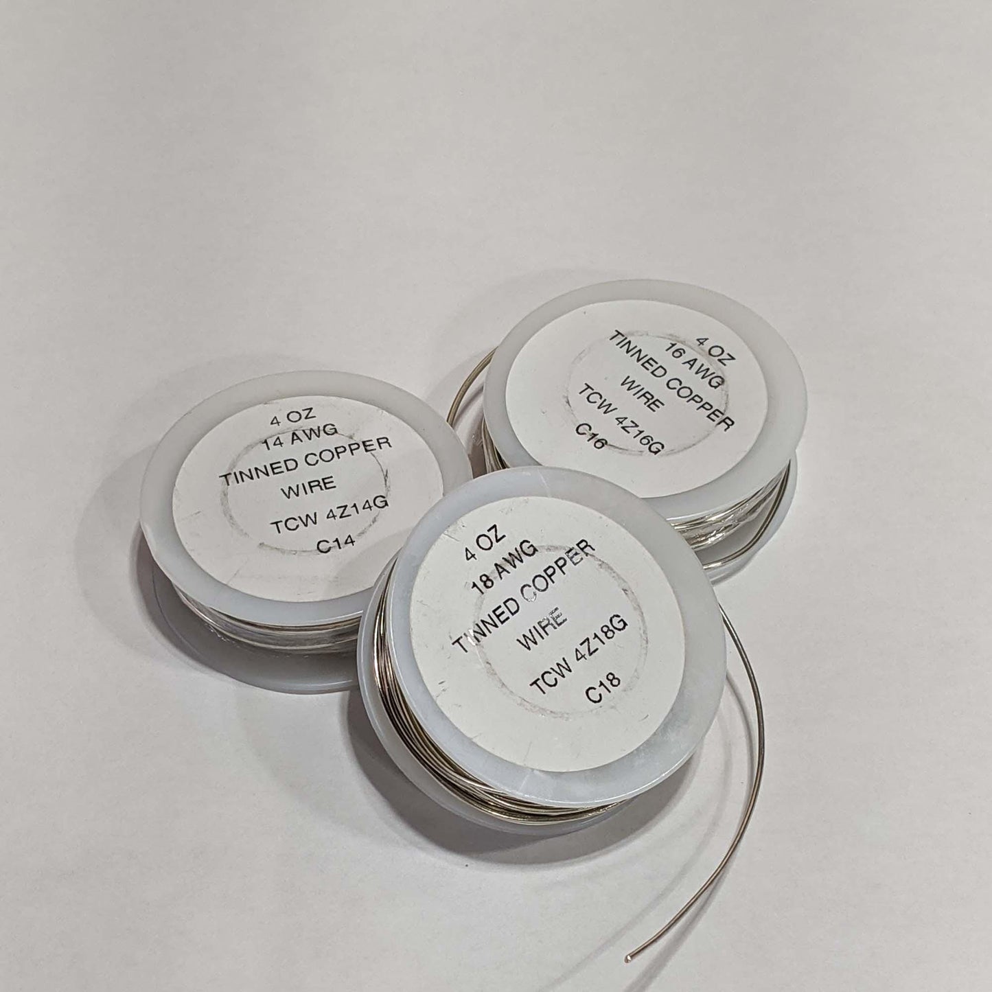Tinned copper wire 4 ounce spools in 12, 14, 16, 18, 20, 22 gauge