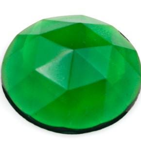Green round glass Jewel
