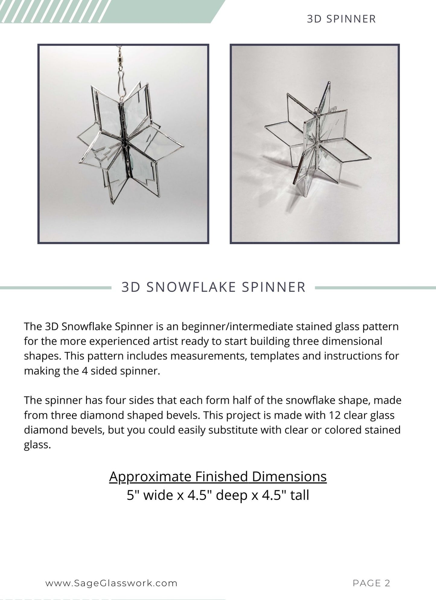 3D Bevel Snowflake Spinner TUTORIAL