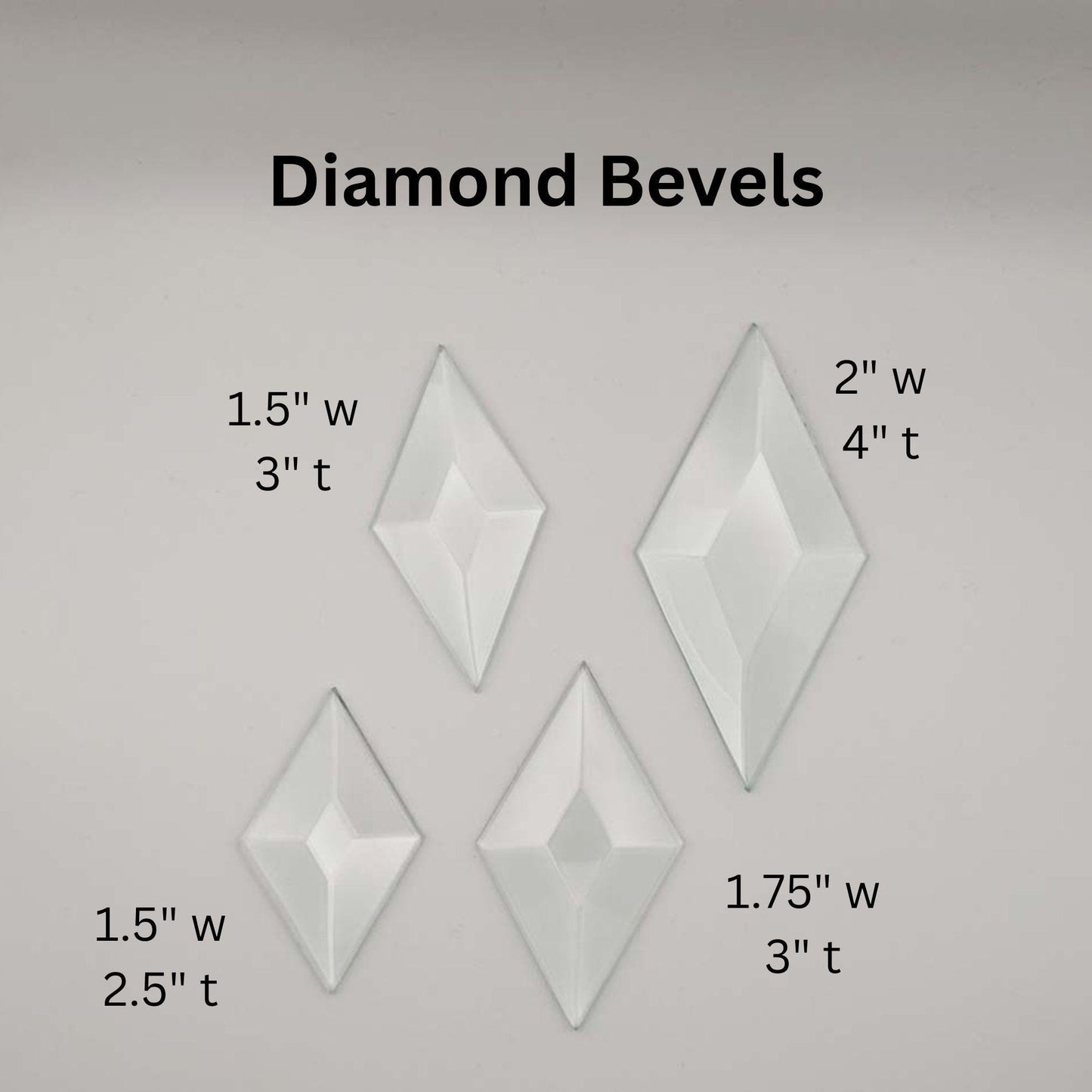 1.75" x 3" Diamond Bevel
