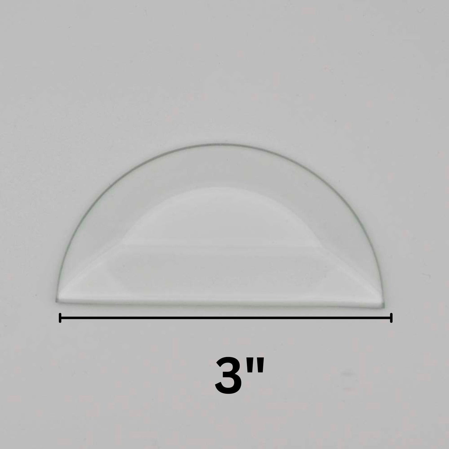Half Circle Beveled Glass 2 or 3 inches wide