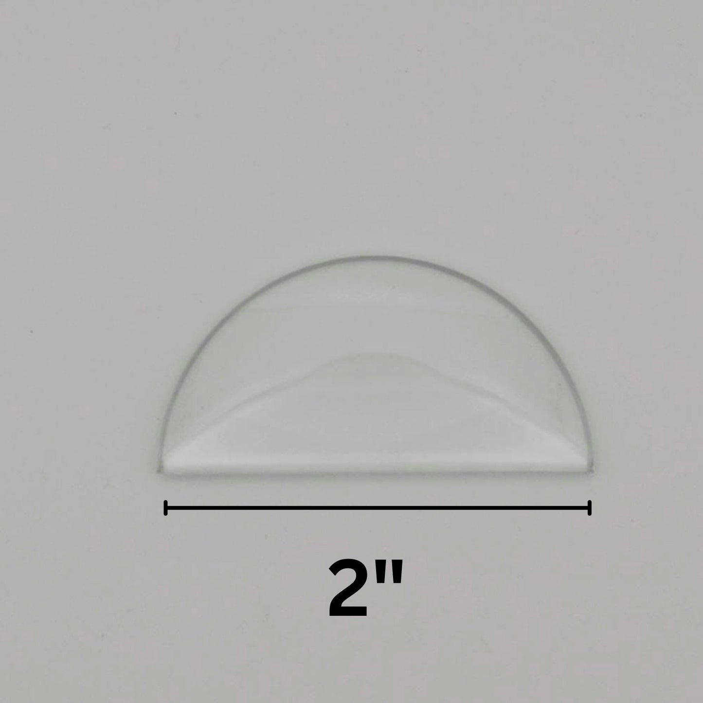 Half Circle Beveled Glass 2 or 3 inches wide