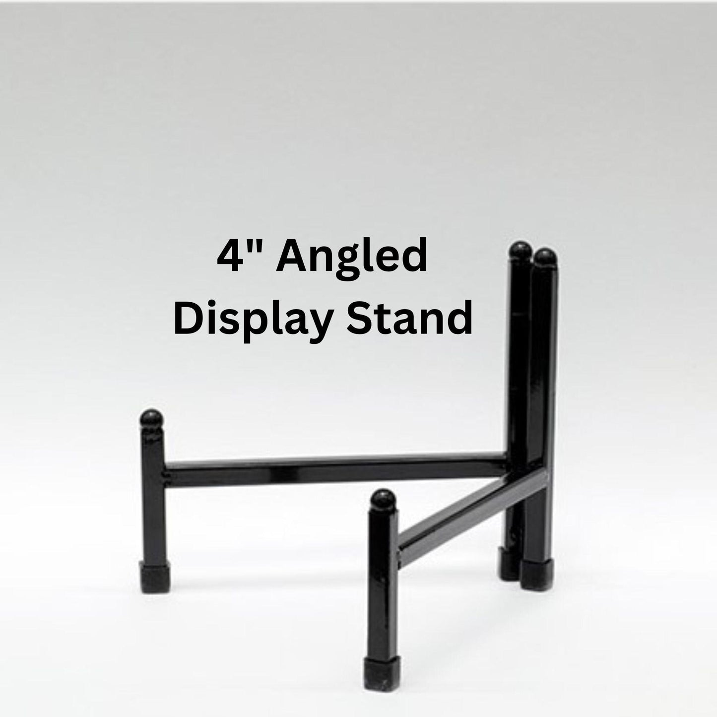 Angled Metal table top Display Stand for stained glass, 4", 6" or 8" wide
