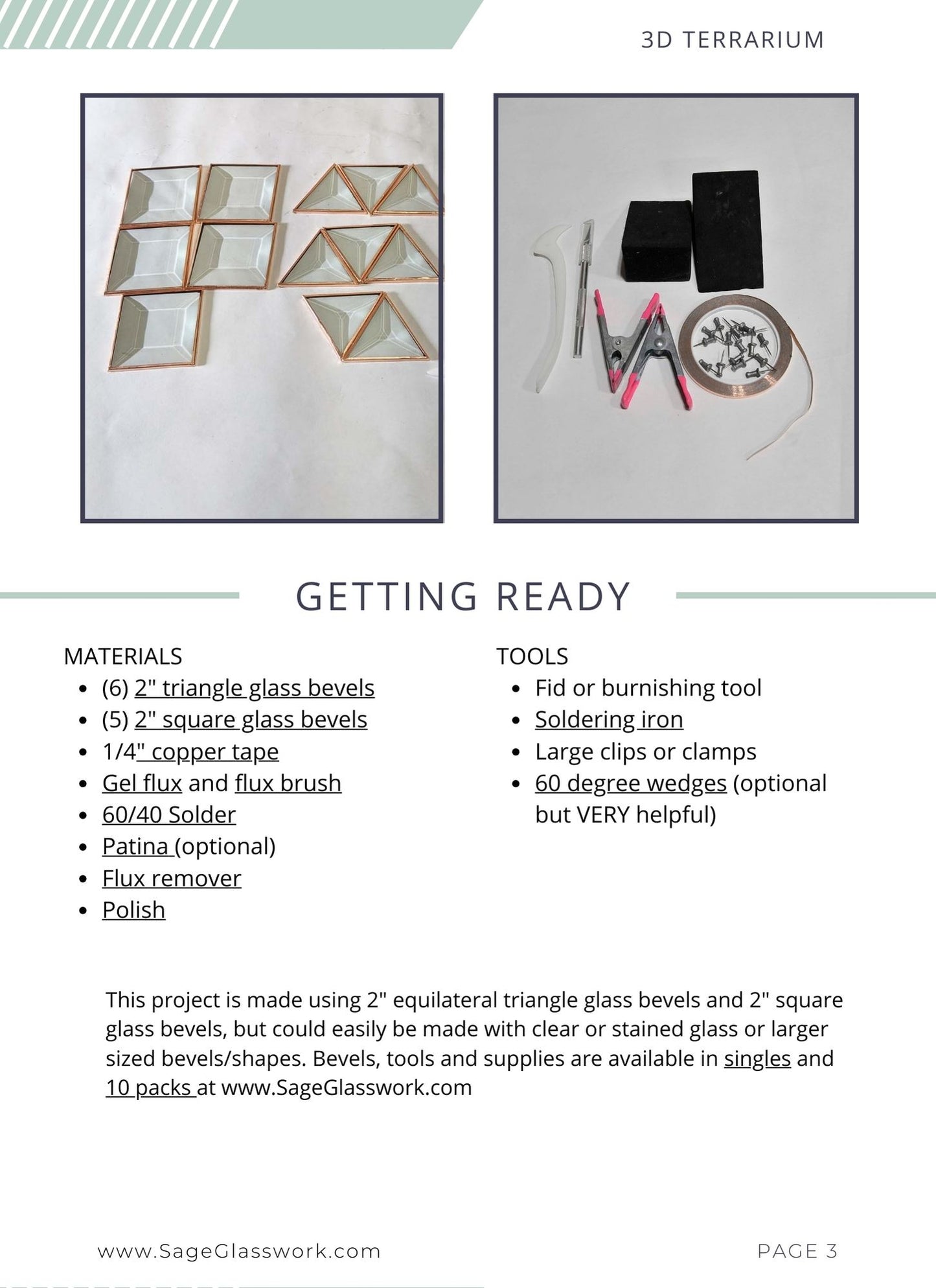 3D Geometric Glass Terrarium/Candle Holder TUTORIAL