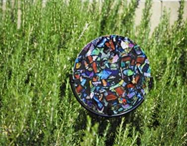 10" CIRCLE Garden Stake Display Stand for stained glass