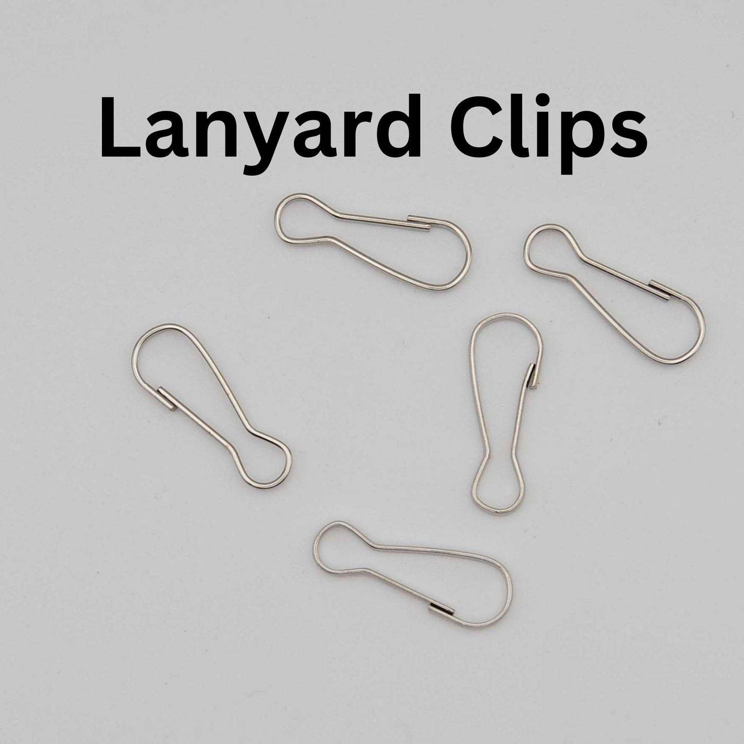 Lanyard Hardware, set of 5 stainless steel clasps
