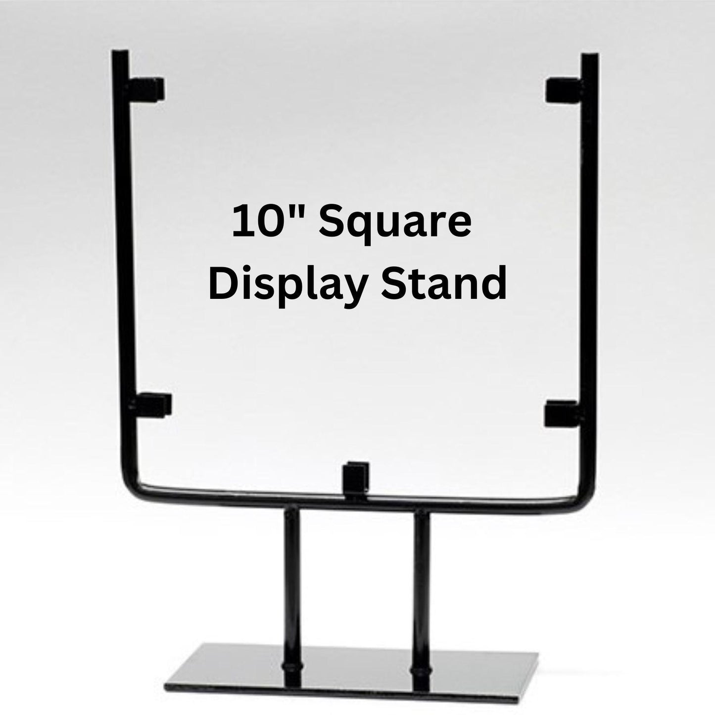 SQUARE table top Display Stand for stained glass, 8", 10" and 12" wide