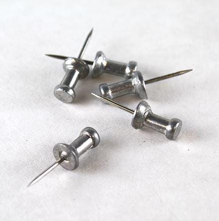 100 Aluminum Push Pins