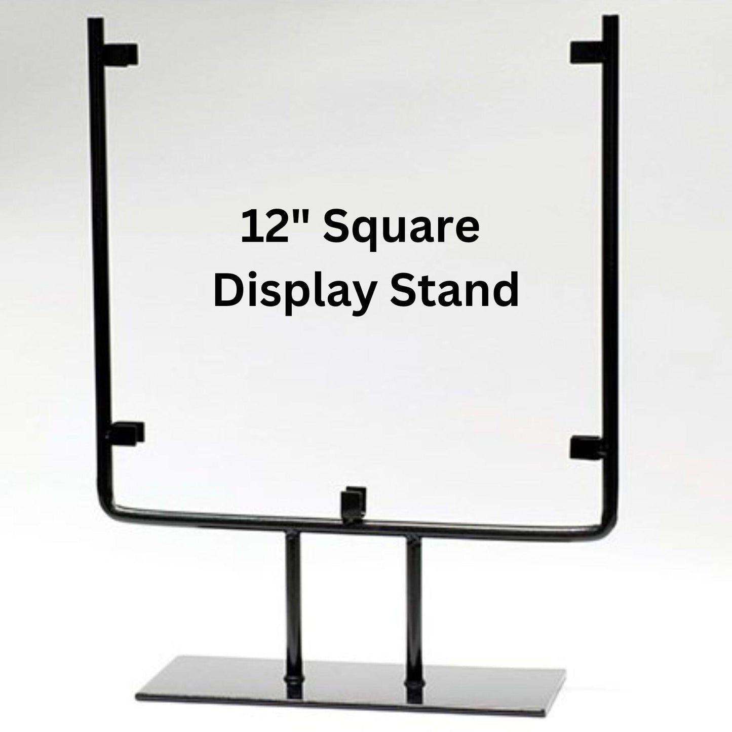 SQUARE table top Display Stand for stained glass, 8", 10" and 12" wide