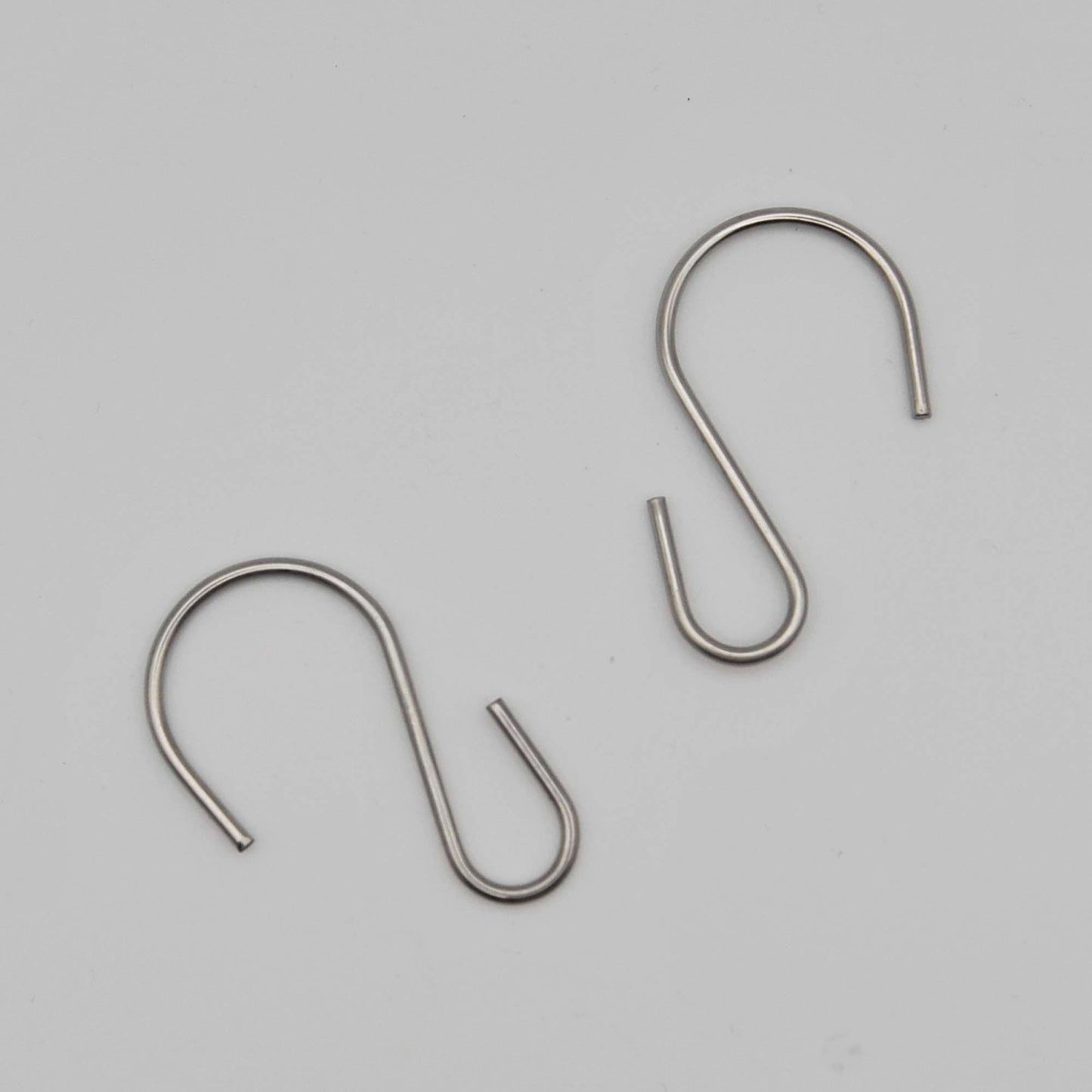 Stainless steel S hooks, 1 inch wide and 1.75 inch long
