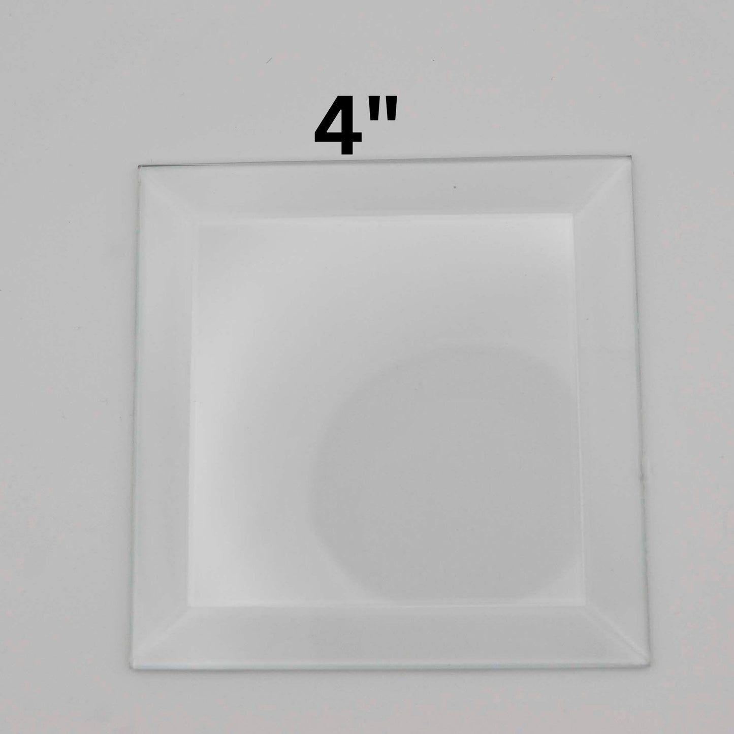 Square Beveled Glass, 1 piece clear glass bevel 1" 1.5" 2" 3" or 4"