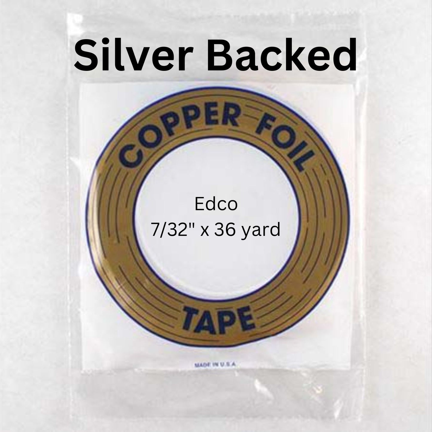 Edco SILVER BACK foil tape roll size 7/32" 1/4" 5/16" 3/8" 1/2" (Copy)