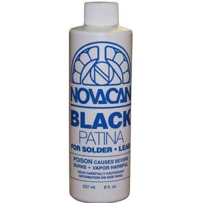 Novocan Black Patina for Lead and Solder, 8 oz bottle