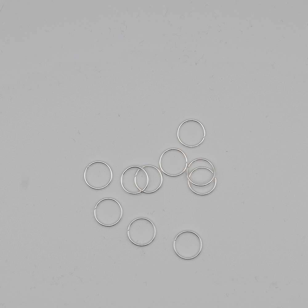 10 pack of 3/8 inch (10mm) pre-tinned copper jump rings