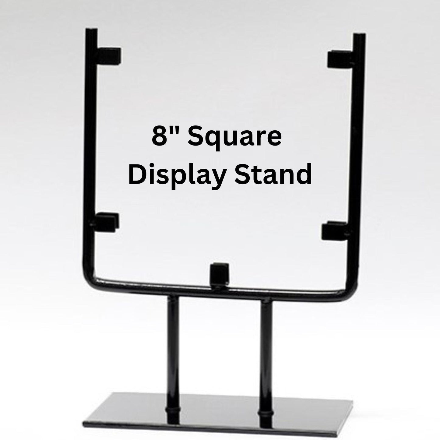 SQUARE table top Display Stand for stained glass, 8", 10" and 12" wide