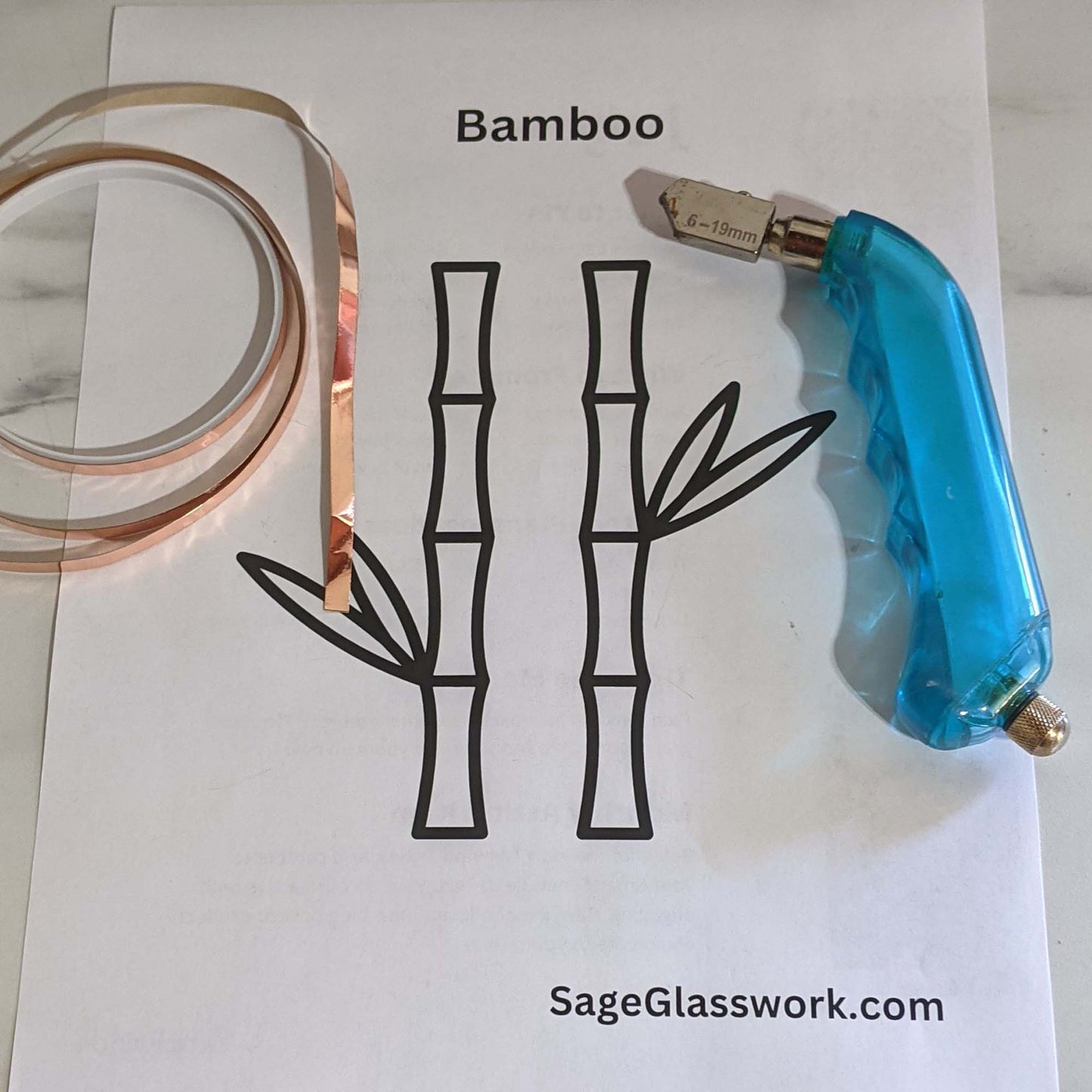 Lucky Bamboo stained glass pattern
