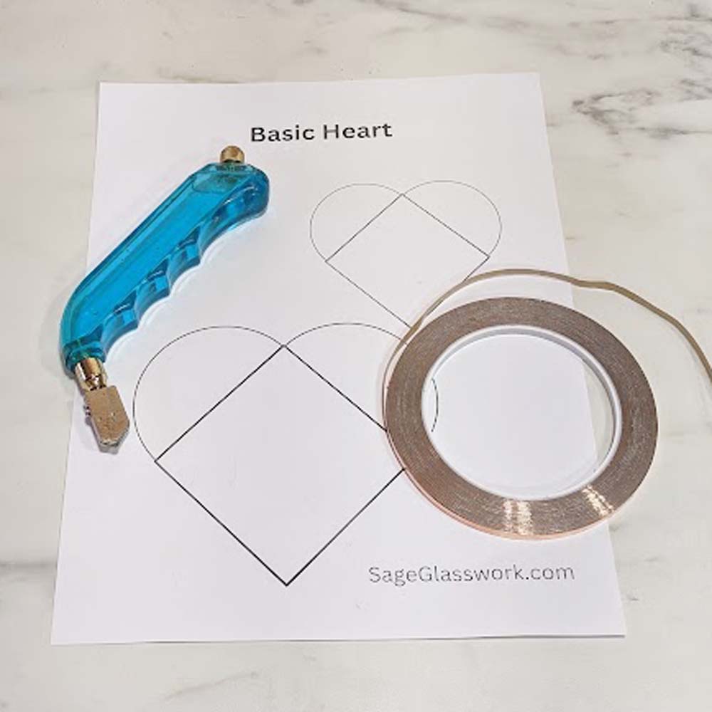 Bevel Heart Stained Glass PATTERN