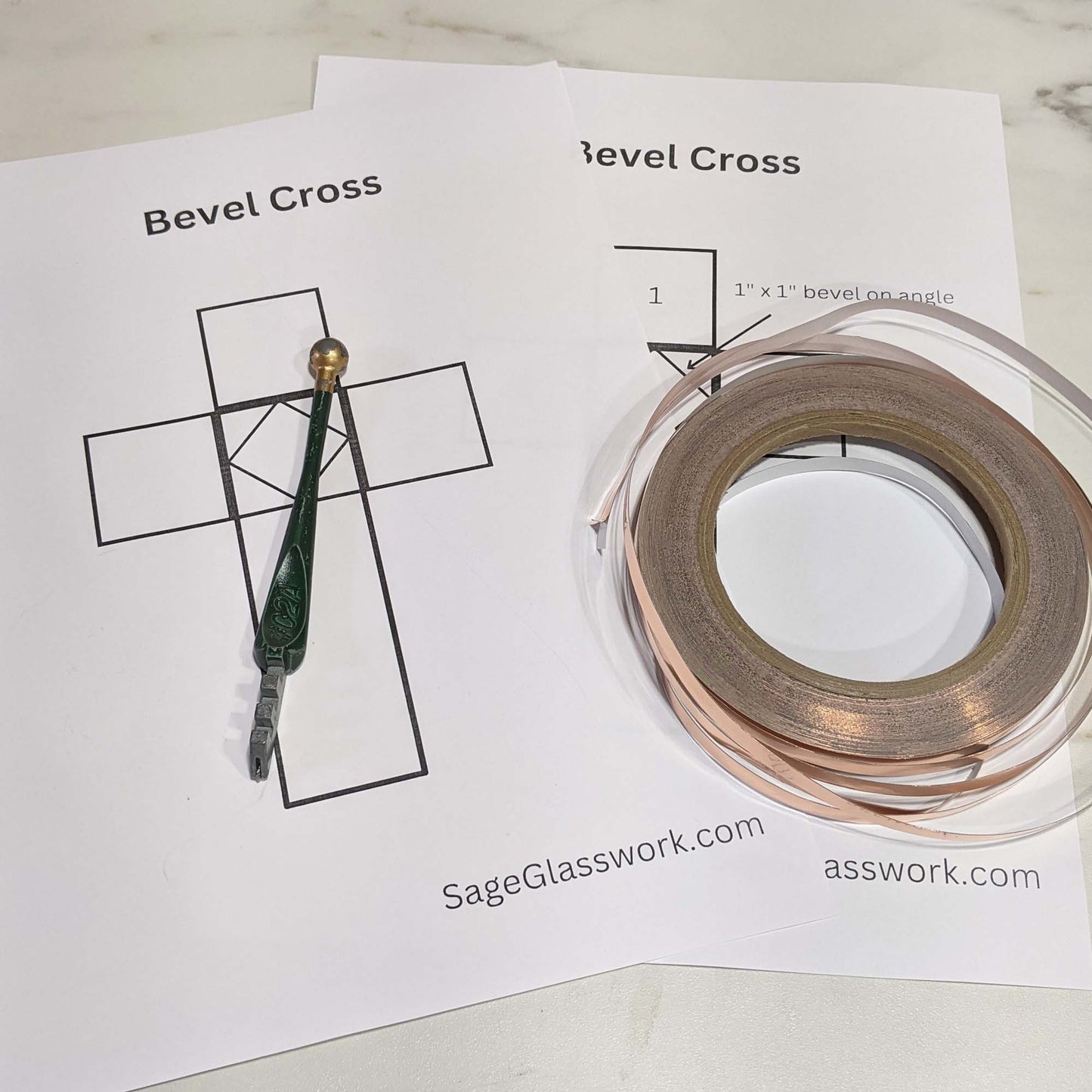 Bevel Cross Stained Glass PATTERN