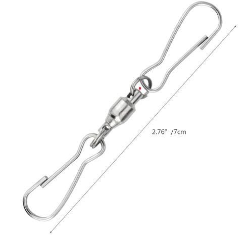 Spinner Hardware, stainless steel swivel with 2 clasps