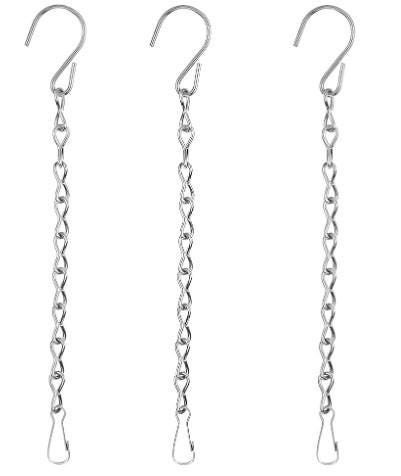 Hanger Chain Hardware- 10 inch stainless steel hook, jack chain and clasp