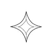 Star Glass Bevel, 1.25, 2.25 or 3.25 inch concave crystal