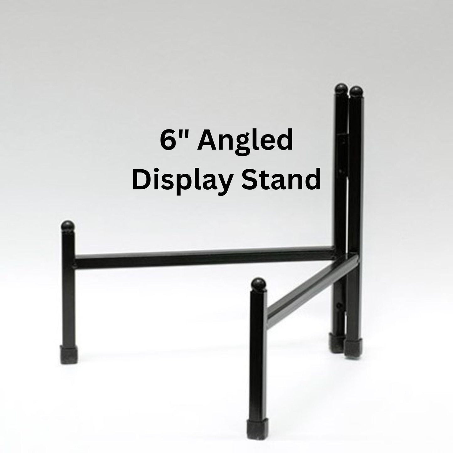 Angled Metal table top Display Stand for stained glass, 4", 6" or 8" wide