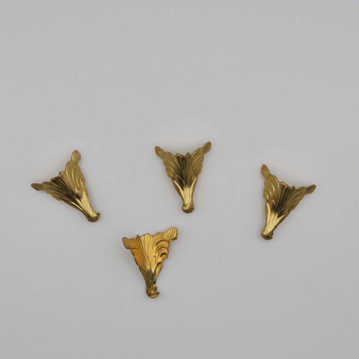 Brass jewelry box feet, 4 pack