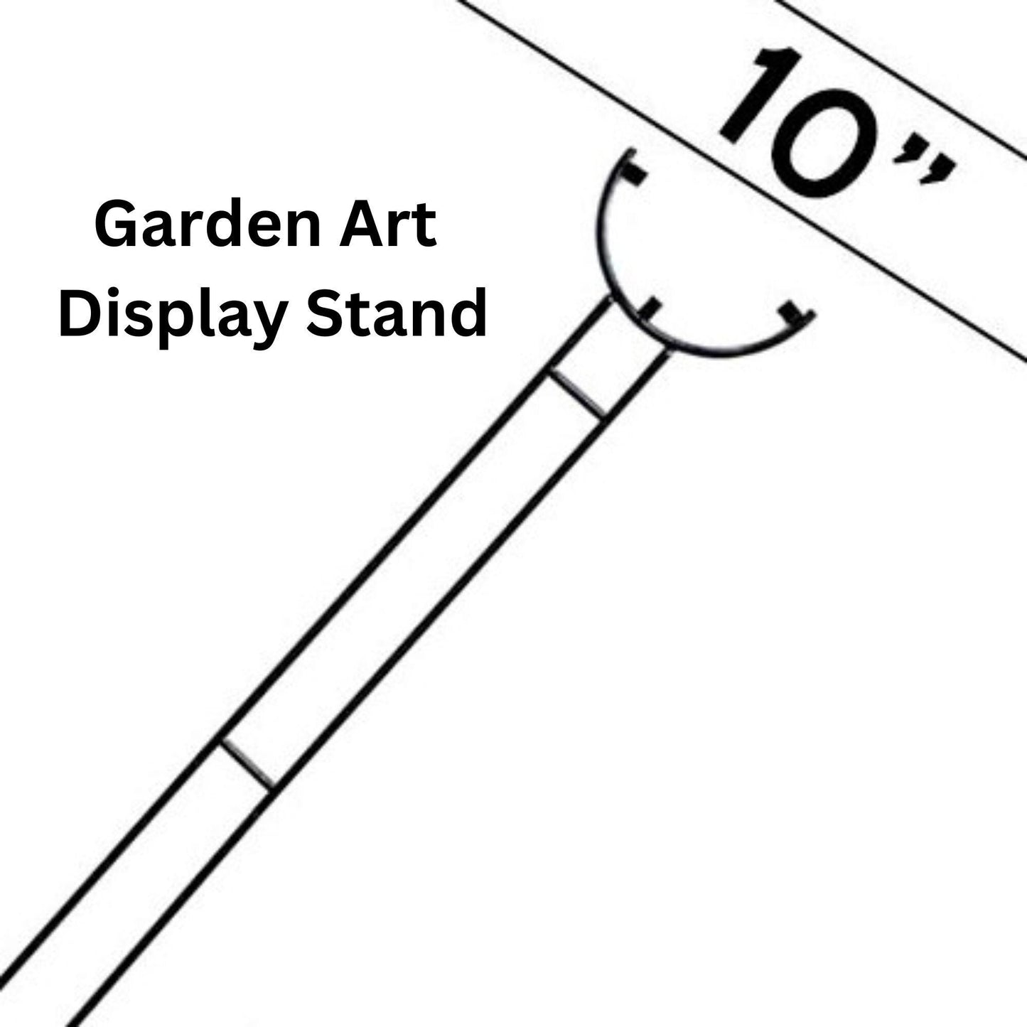 10" CIRCLE Garden Stake Display Stand for stained glass