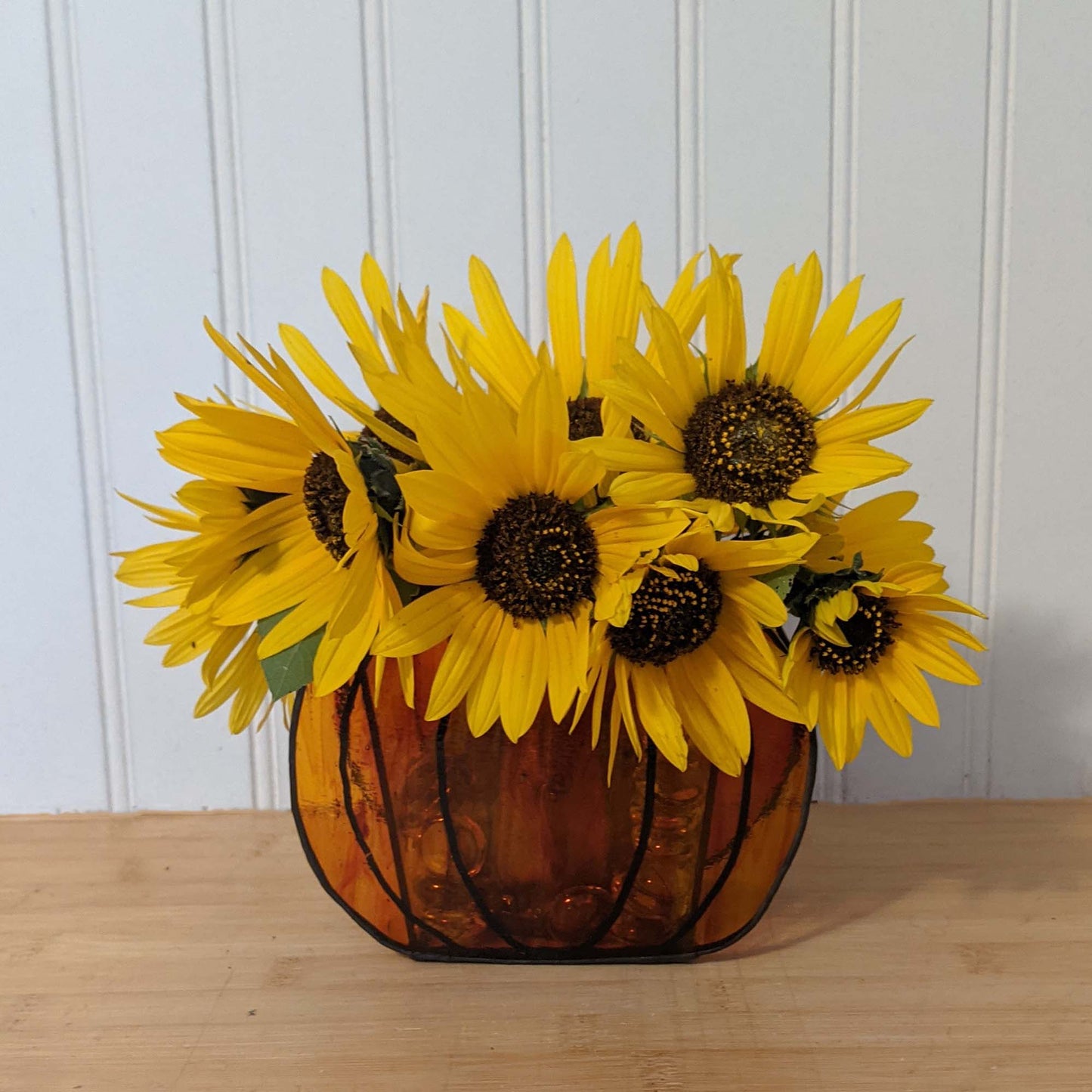 Stained Glass Pumpkin Centerpiece pattern TUTORIAL