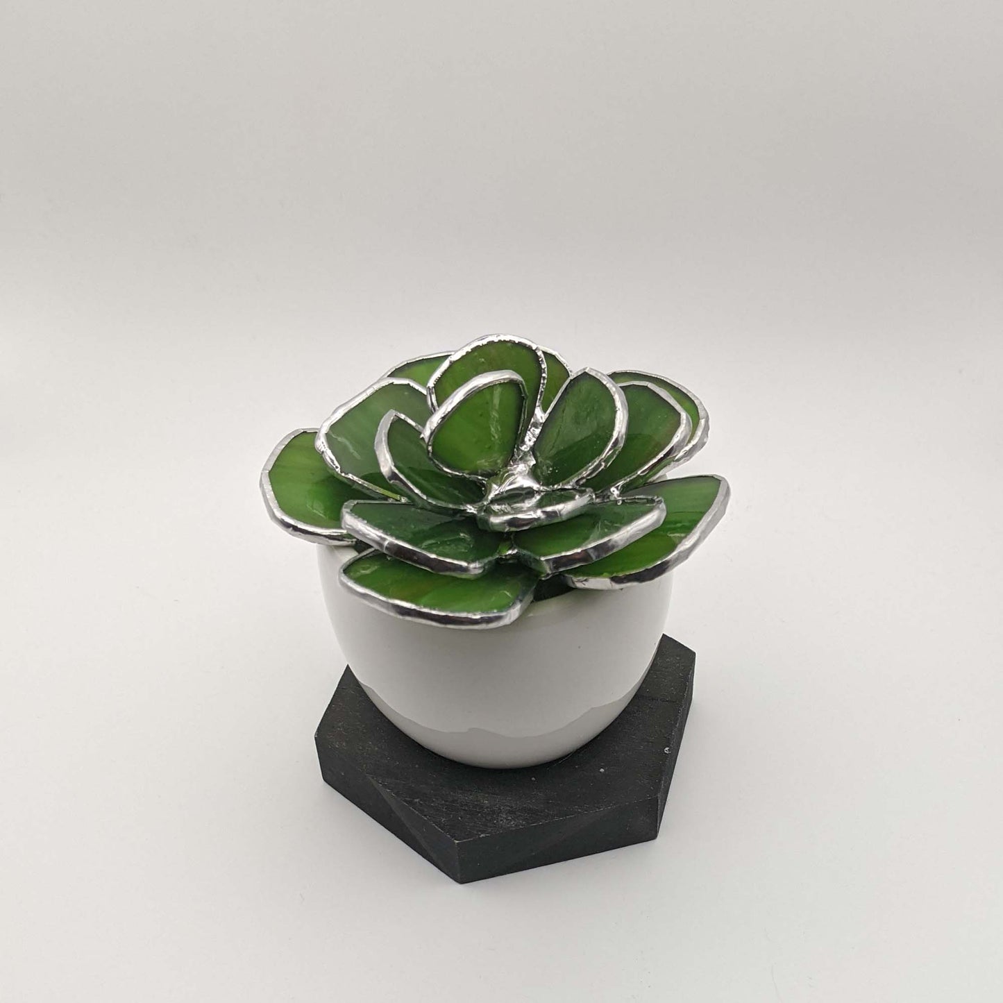 3D Round Leaf Succulent TUTORIAL, stained glass pattern