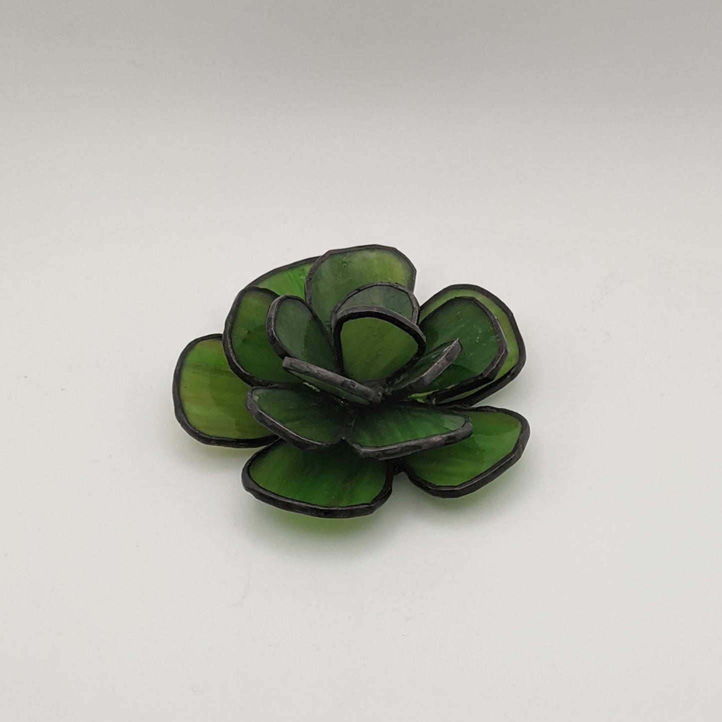 3D Round Leaf Succulent TUTORIAL, stained glass pattern