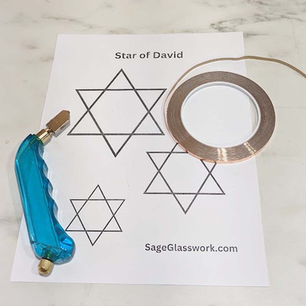 Bevel Star of David Stained Glass PATTERN