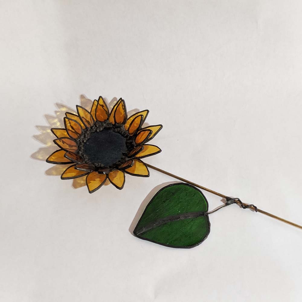 3D Sunflower TUTORIAL stained glass pattern