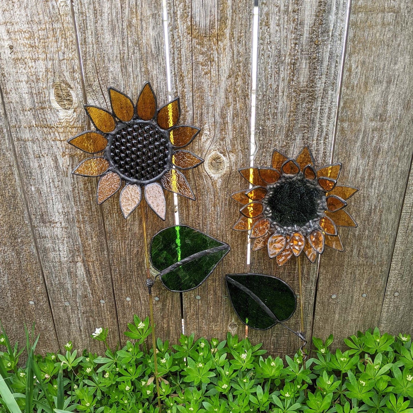 3D Sunflower TUTORIAL stained glass pattern