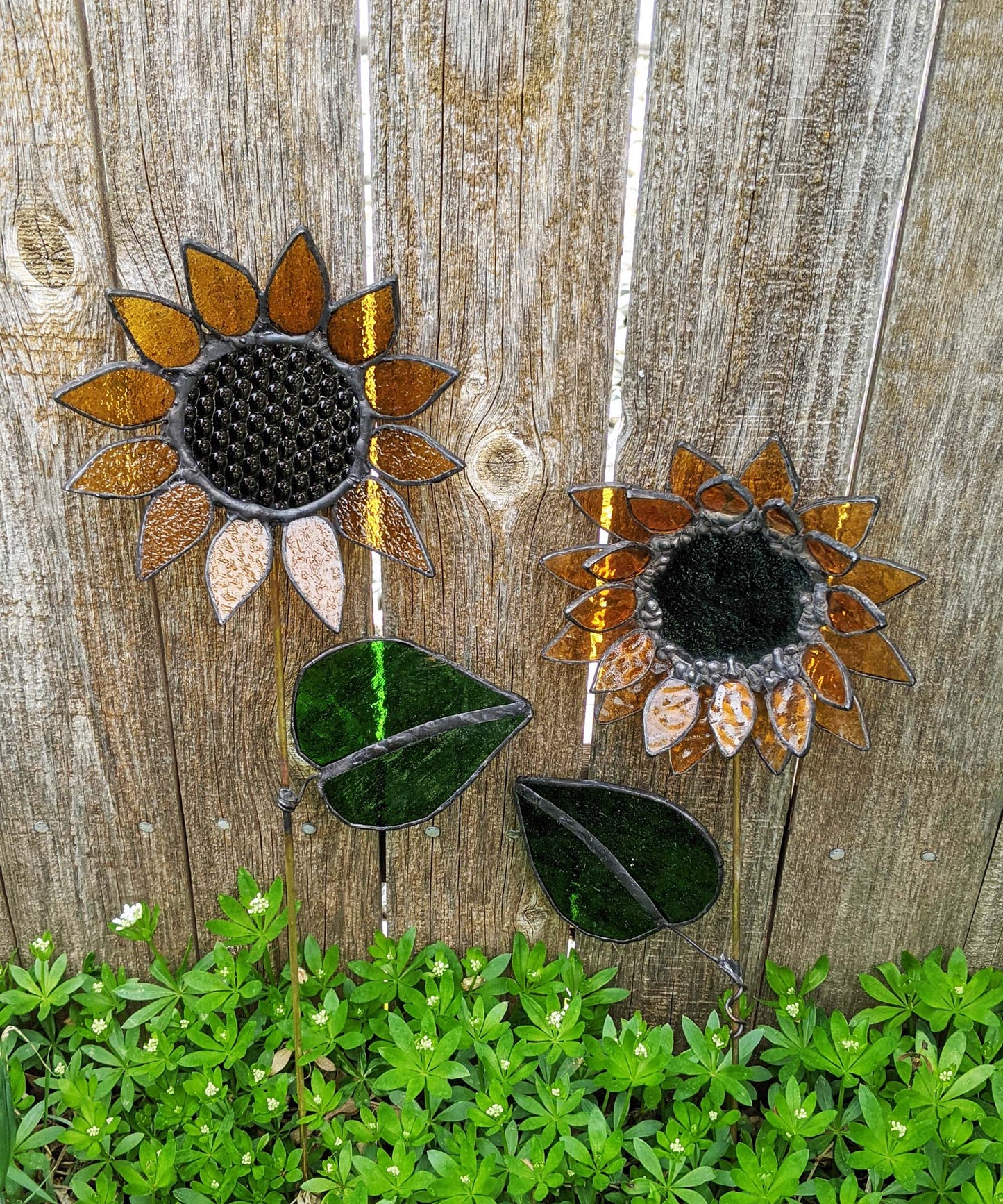 3D Sunflower TUTORIAL stained glass pattern