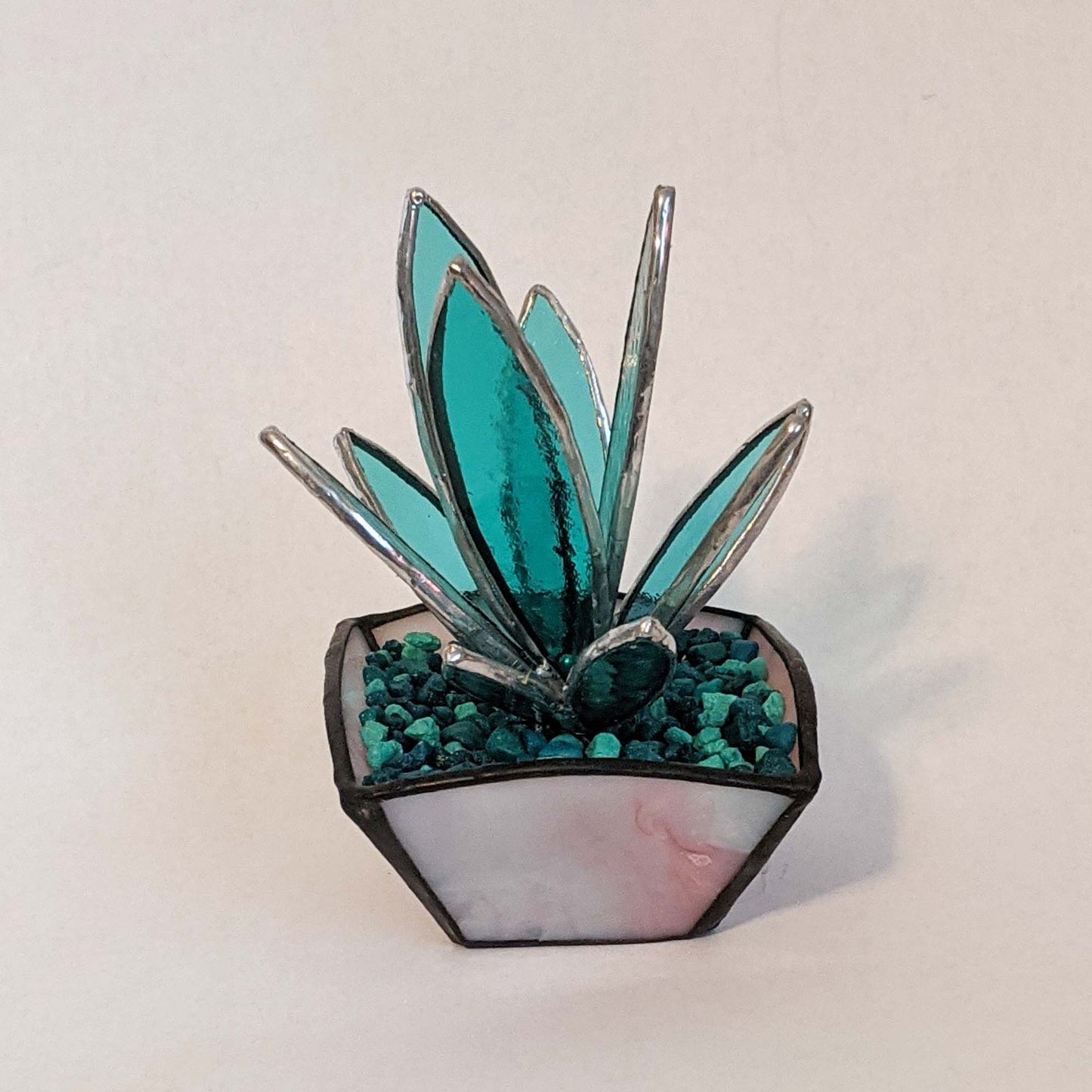 3D Upright Succulent TUTORIAL stained glass pattern