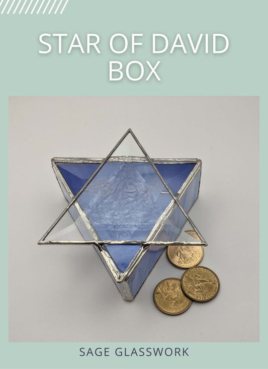 Star of David stained glass box TUTORIAL