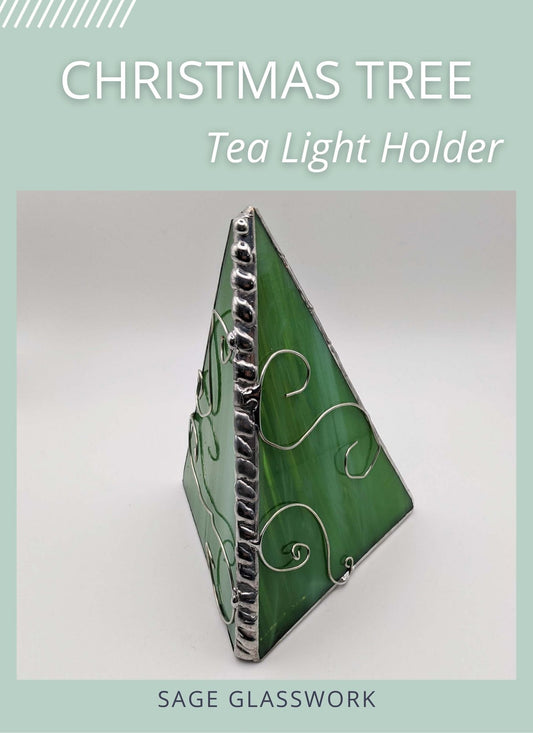 3D Christmas Tree tea-light holder stained glass pattern TUTORIAL
