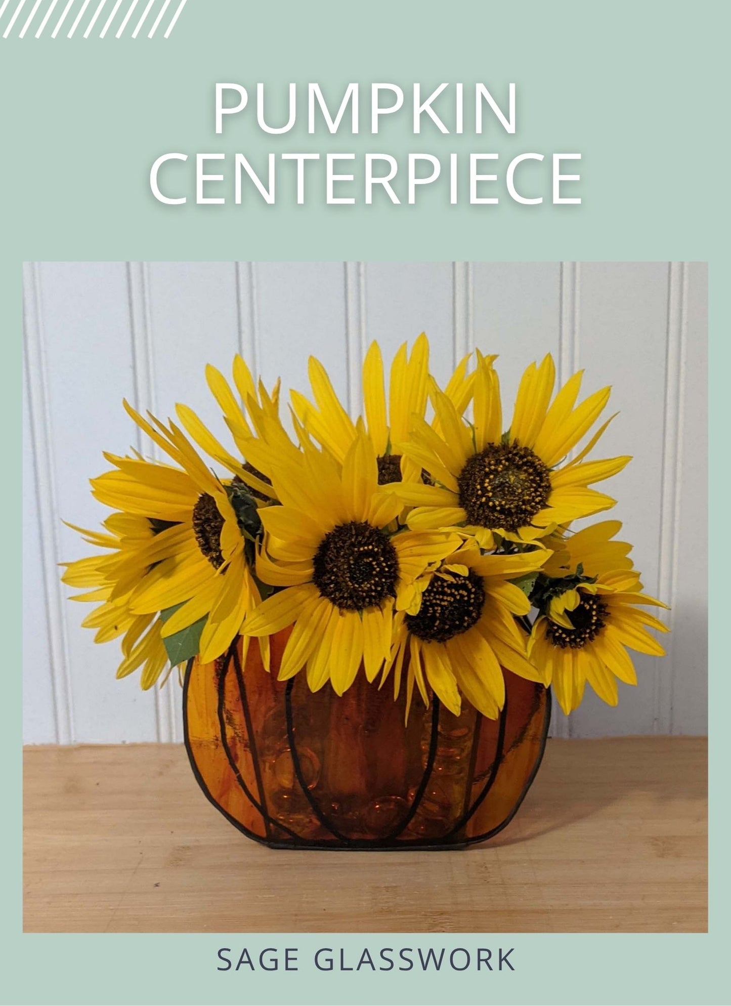 Stained Glass Pumpkin Centerpiece pattern TUTORIAL