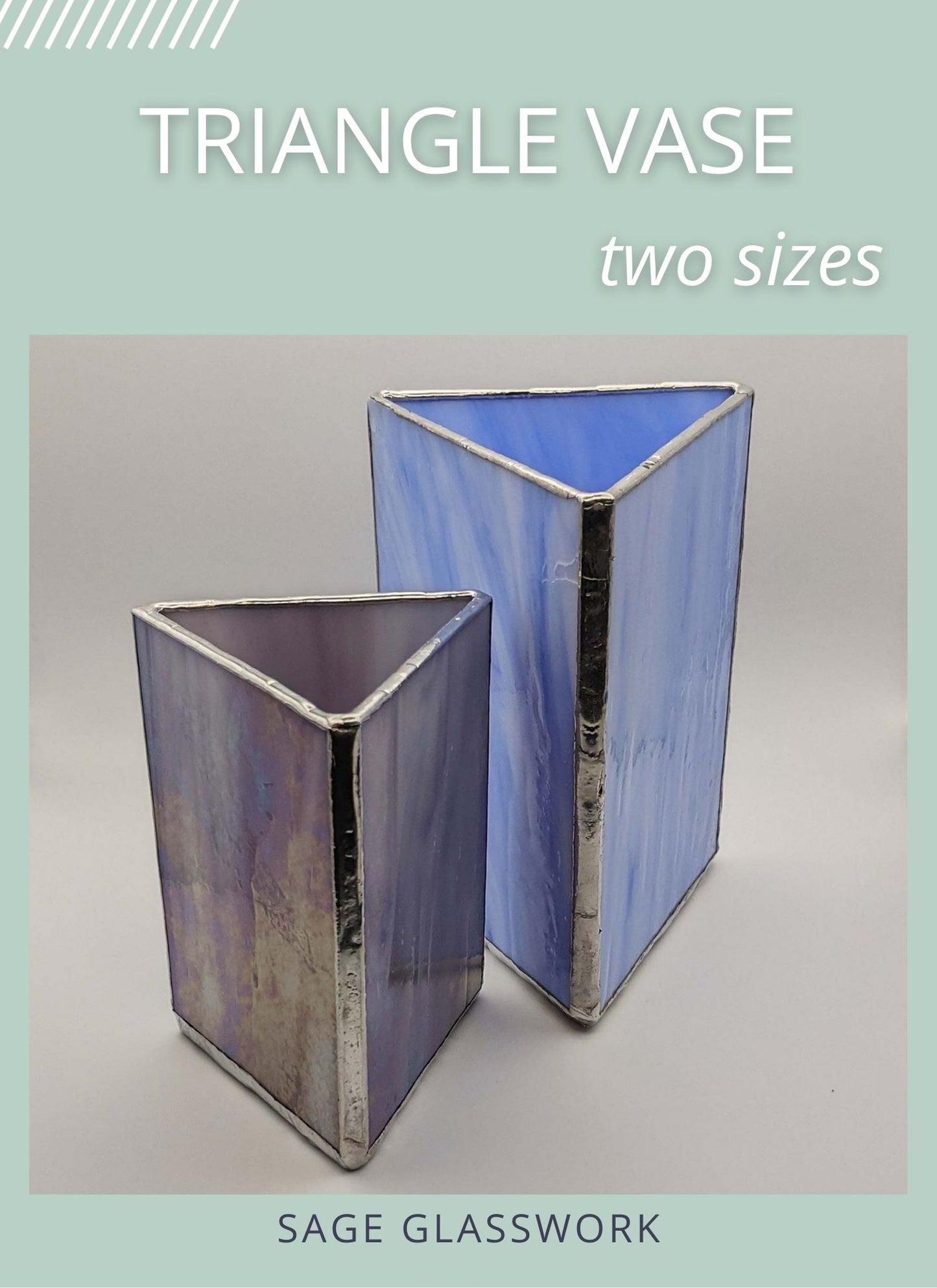 Stained Glass Triangle Vase Pattern and TUTORIAL