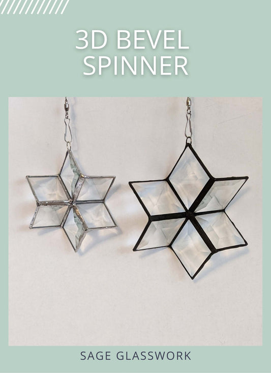3D Bevel Spinner stained glass TUTORIAL pattern