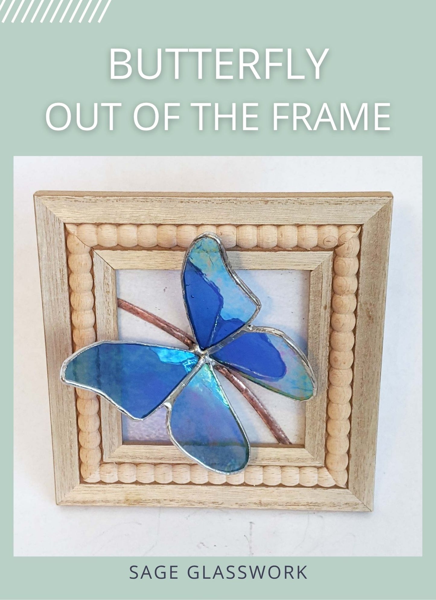 3d Butterfly Out of the Frame Stained Glass TUTORIAL pattern