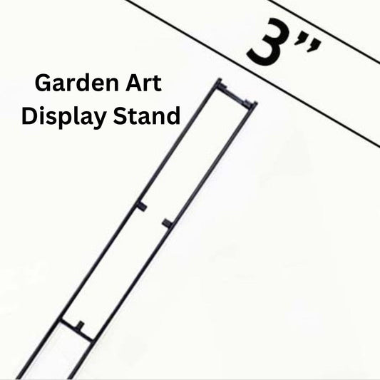 TALL Garden Stake Display Stand for stained glass, 24" tall 3" wide