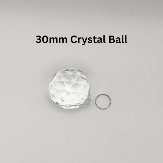 30mm crystal ball, clear glass prism 1.18 inch round sphere