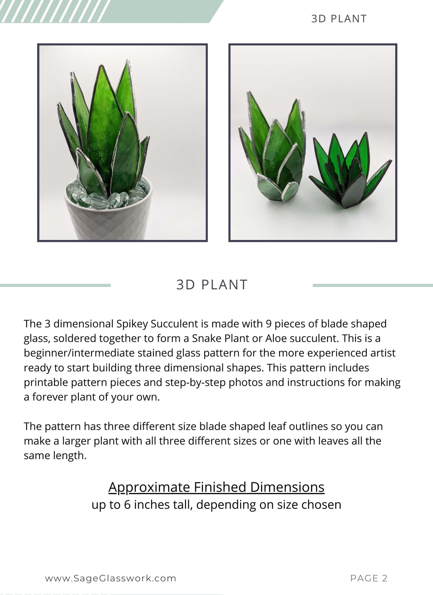 spikey succulents 3D Spikey Succulent TUTORIAL – Sage Glasswork