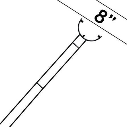 8" CIRCLE Garden Stake Display Stand, 48 in. tall