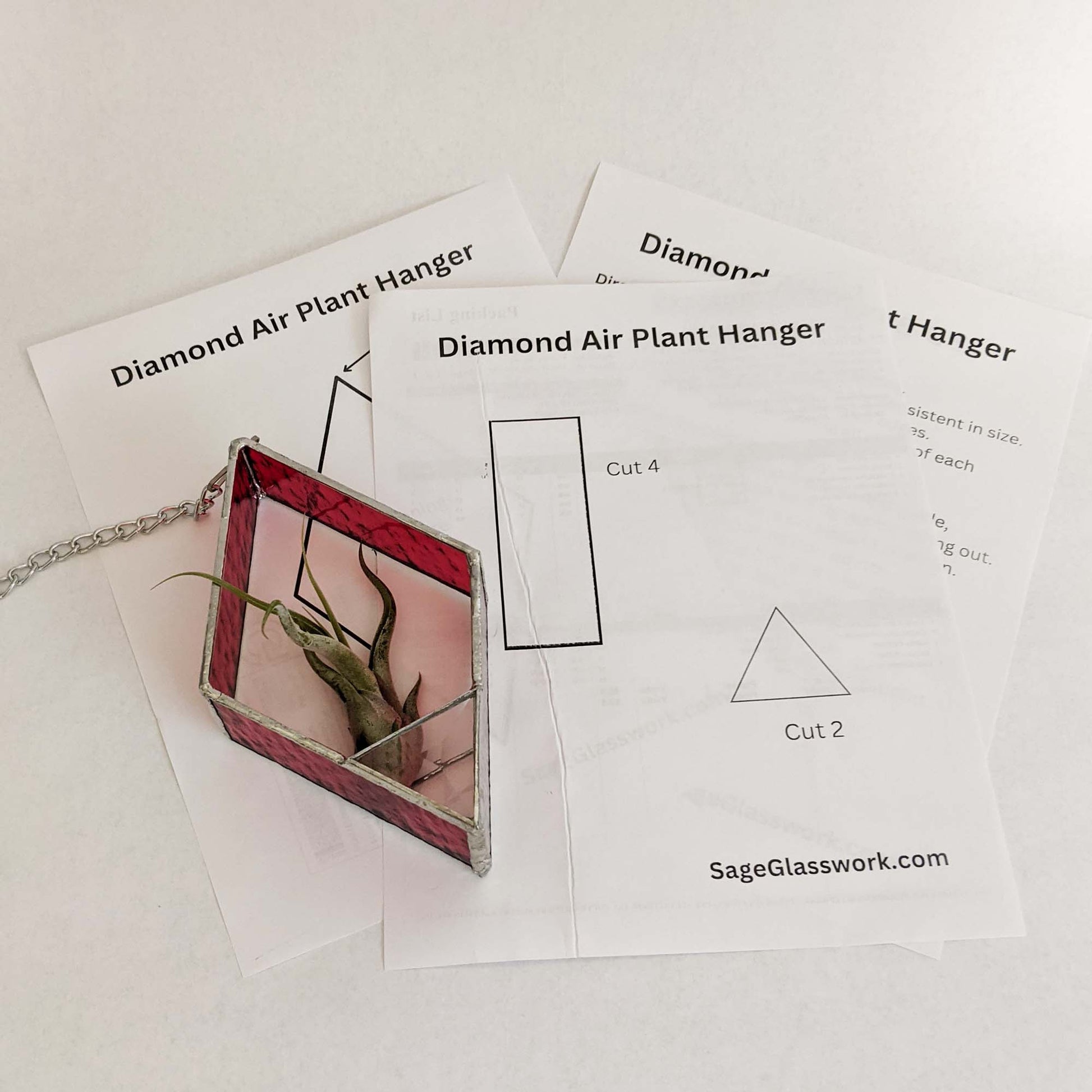 diamond plant hanger 3D Diamond Air Plant Hanger PATTERN