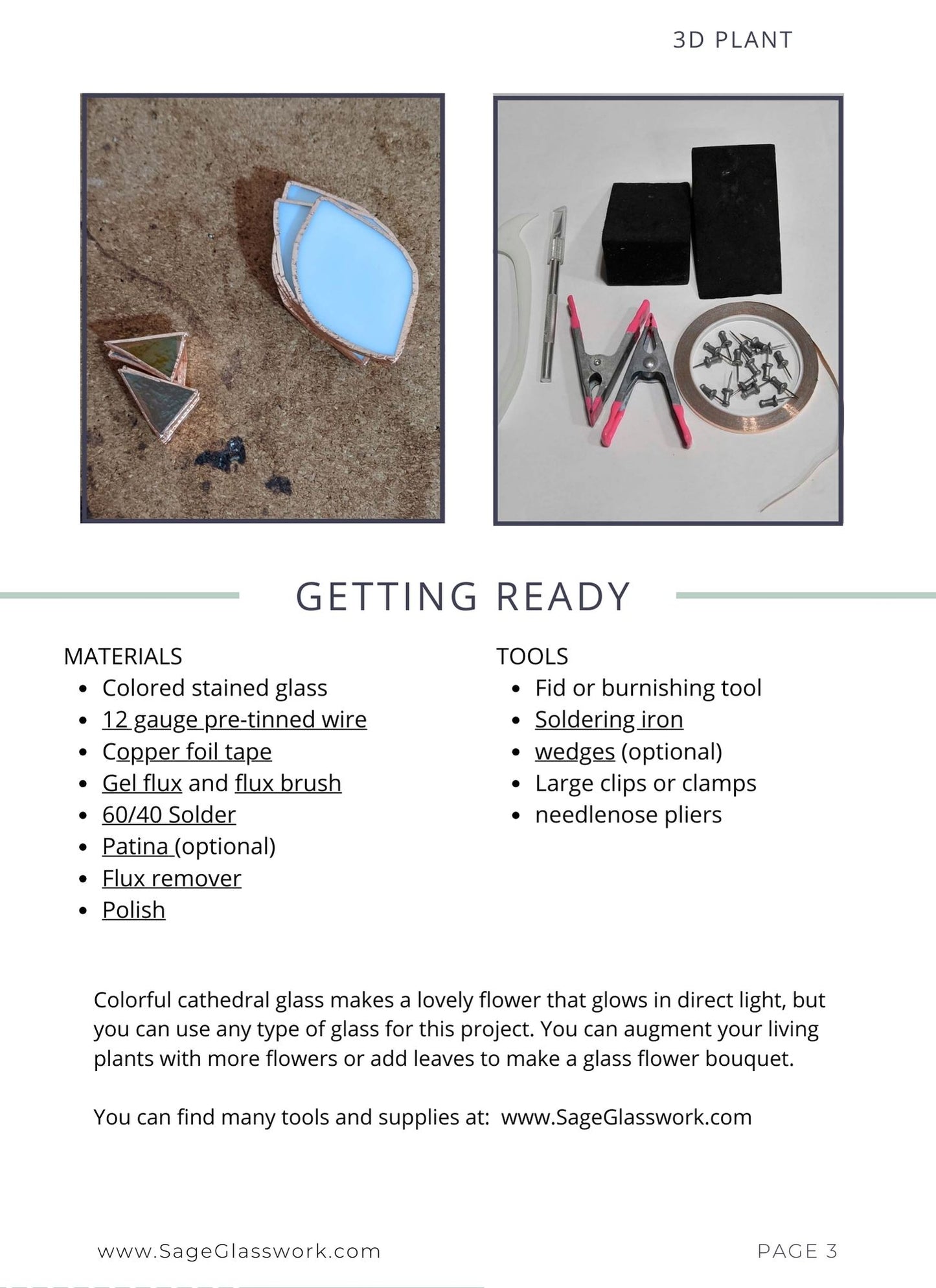 3D Daffodil Flower TUTORIAL stained glass pattern